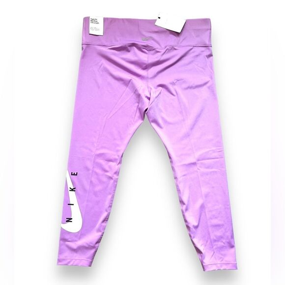 Nike Pants - Nike Womens Running Tight Fit Epic Luxe Purple Leggings, Size 1X Swoosh Logo NWT